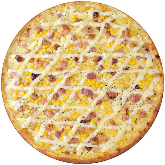 Pizza Milho com bacon- Rocha Fatias - Pizzaria